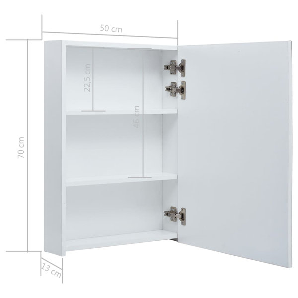 Metro Lane 50 cm x 70 cm Spiegelschrank Staggs mit LED Beleuchtung